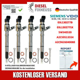 4x Injektor Einspritzdüse VW Audi Seat Skoda 1,6 TDI 03L130277B CAY Motoren HRD662