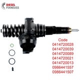 4x Bosch Pumpe Düse Einheit PDE 0414720039 038130073AL VAG 1,9TDi ASZ ARL AVF