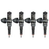 4x 0414720312 Pompa iniettore Audi VW Seat Skoda 2.0 TDI 038130073BQ
