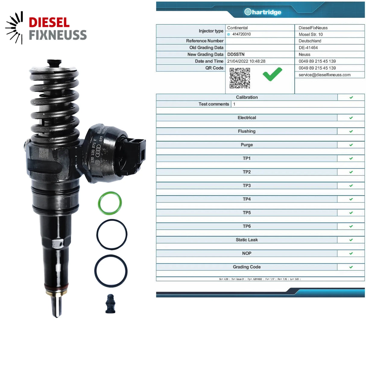 Bosch Injektor Pumpedüse Element Einspritzdüse 0414720310 VW T5 2.5TDI Überholt