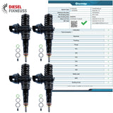 4x Bosch Injektor Pumpedüse Einspritzdüse 0414720310 VW T5 2.5TDI Überholt