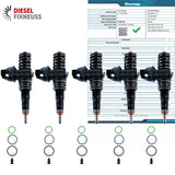 5x VW T5 TOUAREG 2.5 TDi BNZ PUMPEDÜSE ELEMENT 070130073R 070130073RX 0414720310