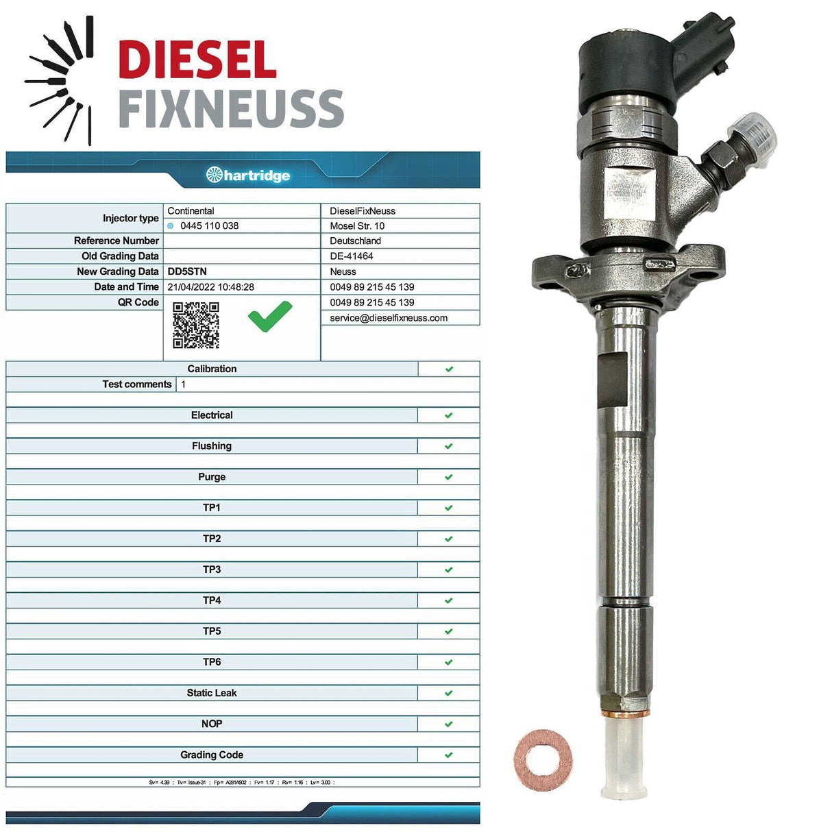 Einspritzdüse Injektor Injector Renault Espace 2.2 dCi 0445110038 8200010074