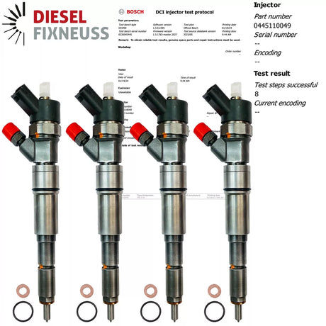 4x Einspritzdüse INJEKTOR LAND ROVER FREELANDER 2.0 TD4 82 kW 0445110049 Injektor