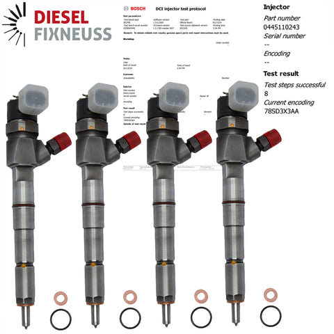 4x EINSPRITZDÜSE 0445110243 1.9 CDTI ASTRA VECTRA SIGNUM ZAFIRA 55198218