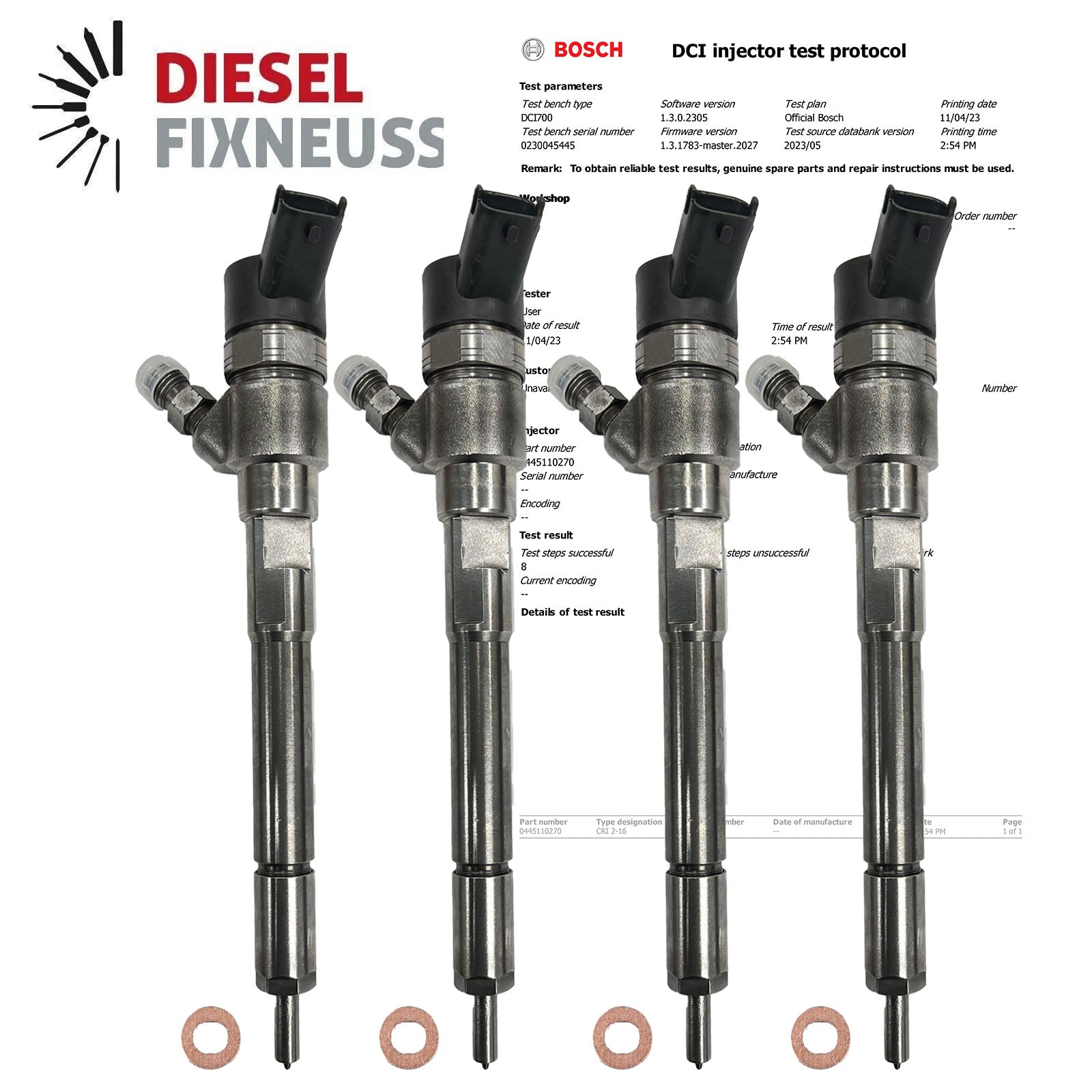 4x Einspritzdüse Chevrolet Opel 2,0 CDI Diesel Z20S1 Z20DMH 0445110270 96440397