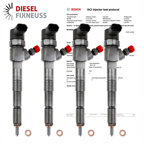 4x 0445110300 Einspritzdüse Injektor Alfa Romeo Fiat Opel Lancia 1.6D 0986435171