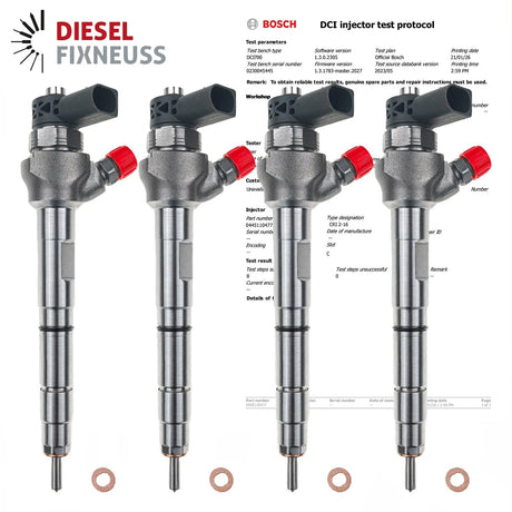 4x 0445110477 04L130277G Einspritzdüse Injektor Audi Seat 1,6 TDI 04L130277AJ