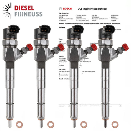 4x Injektor Einspritzdüse Opel Alfa Romeo 55246223 0445110524 0986435280