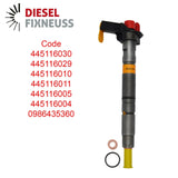 EINSPRITZDÜSE VW PIEZO 2,0 TDi 0445116030 0986435360 03L130277 VW