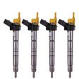 4x Remanufactured injector 0445117008 for Chevrolet with test report. Compatible with part numbers F00E200273, 19210900, 12620535, 0986435409.