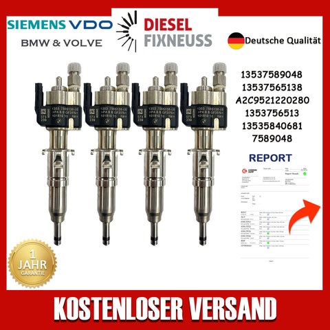 4x Passt für N43 N53 BMW Benzin Einspritzdüse 13537565138-06 VDO 13537589048