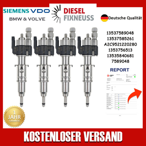 4x Einspritzdüse VDO 13537589048 13537565138-07 N43 N53 BMW Benzin