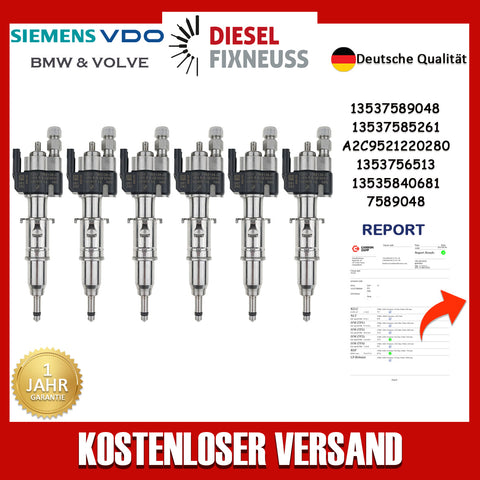 6x Einspritzdüse Injektor für BMW 1/3/5/6er Benziner 13537589048 / 13537565138-07