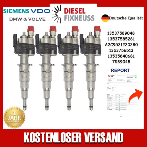 4x Einspritzdüse Einspritzventil VDO 13537585261-09 N43 N53 BMW Benzin