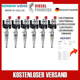 6x Fuel Injector BMW 1/3/5 Series | Part No: 13537589048/13537585261-07 Benzin | Compatible with N45/N43/N53 Engines | Includes Copper Ring, O-Ring, Test Report