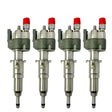 4x Fuel Injector BMW 1/3/5 Series | Part No: 13537589048-02/13537565138 Benzin | Compatible with N45/N43/N53 Engines | Includes Copper Ring, O-Ring, Test Report