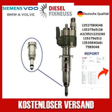Fuel Injector BMW 1/3/5 Series | Part No: 13537589048-04/13537565138 Benzin | Compatible with N45/N43/N53 Engines | Includes Copper Ring, O-Ring, Test Report