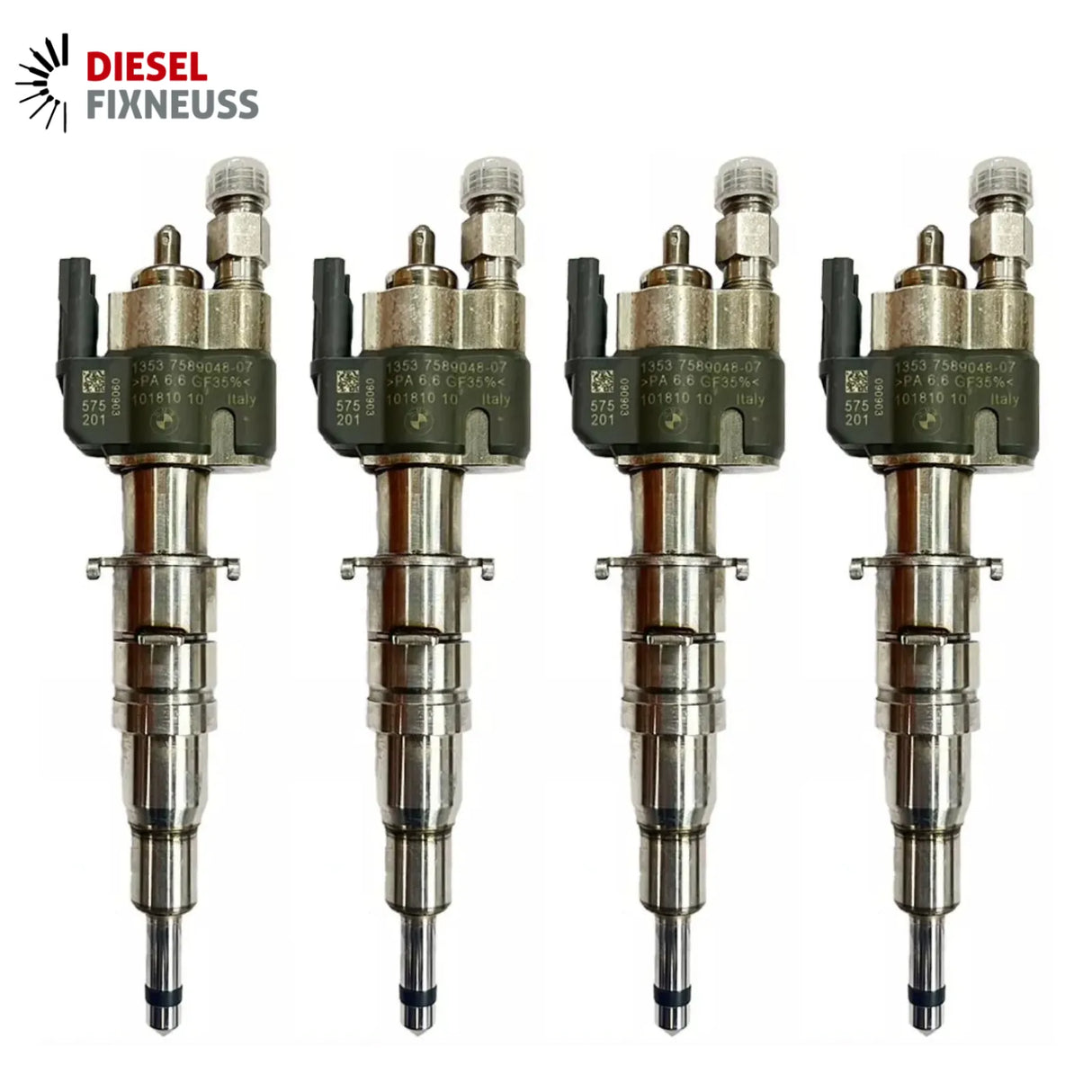 4x Fuel Injector BMW 1/3/5 Series | Part No: 13537589048-07/13537565138 Benzin | Compatible with N45/N43/N53 Engines | Includes Copper Ring, O-Ring, Test Report | 1-Year Unlimited Mileage Warranty