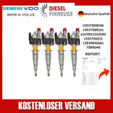 4x Fuel Injector BMW 1/3/5 Series | Part No: 13537589048/13537585261-12 Benzin | Compatible with N45/N43/N53 Engines | Includes Copper Ring, O-Ring, Test Report