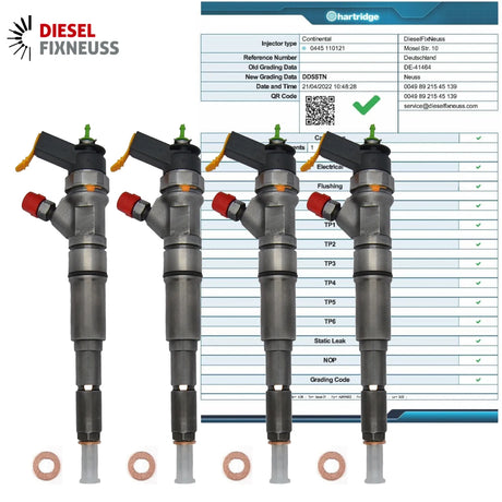 4x Injektor Einspritzdüse Mercedes CDI W203 S203 W210 S210 A6130700687 0445110120