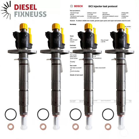 4x injector 0445116037 AH4Q9K546BA for LAND ROVER FORD-
