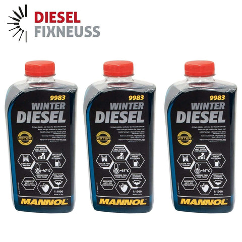 3x Winter Diesel Kraftstoff Additiv Heizöl 1 Liter MANNOL 9983 Fließ Fit Zusatz
