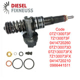 5xPumpedüse Injektor VW Touareg T5 Bus 2.5 TDI 128kW 174PS 07Z130073F 0414720210