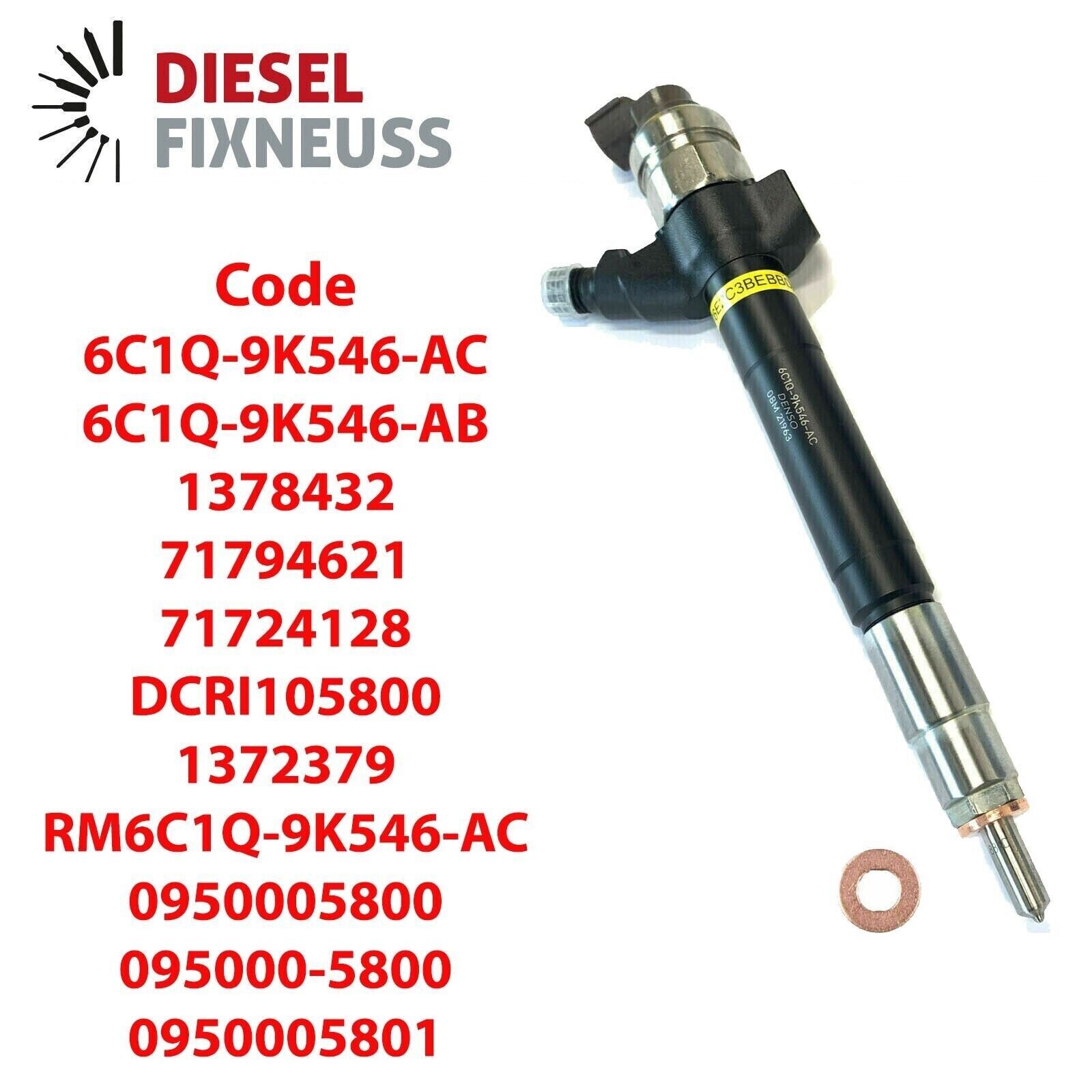 FORD TRANSIT CITROEN 2.2 2.4 DENSO DIESEL FUEL INJECTOR 6C1Q-9K546-AC 0950005800