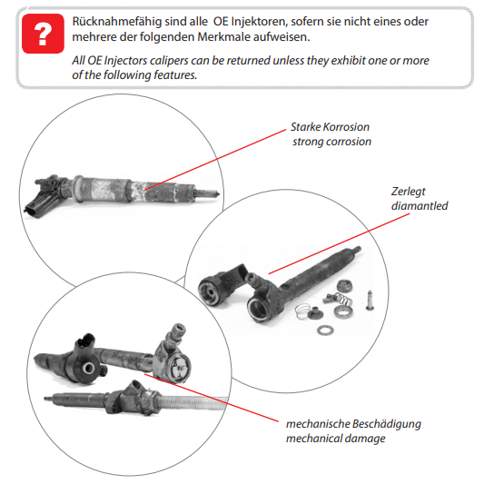 4x Reinigung Ultraschall Prüfung BMW 1er 3er 5er 6er Einspritzdüse / Injektor