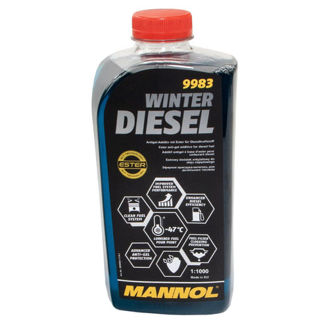 5x Winter Diesel Kraftstoff Additiv Heizöl 1 Liter MANNOL 9983 Fließ Fit Zusatz