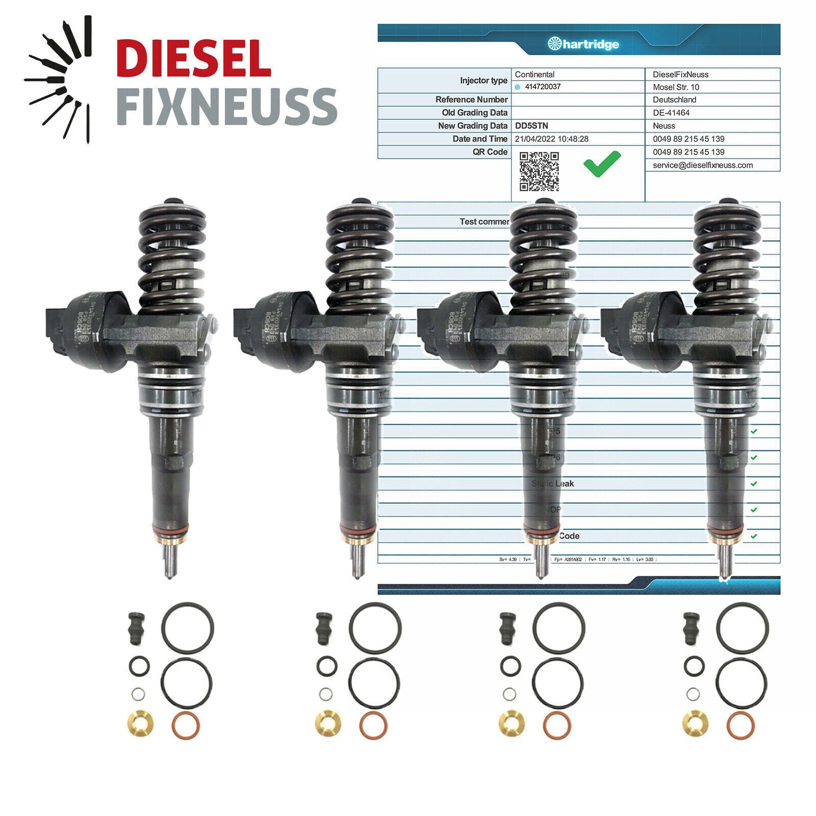 4 x VW Passat 3BG 1,9TDI Pumpe Düse Element 038130073AJ Bosch 0414720037 Golf A3