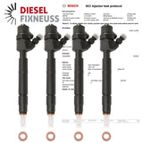 4x Injektor Einspritzdüse Hyundai Tucson 2.0 CRDi KIA Ceed Sportage 0445110258