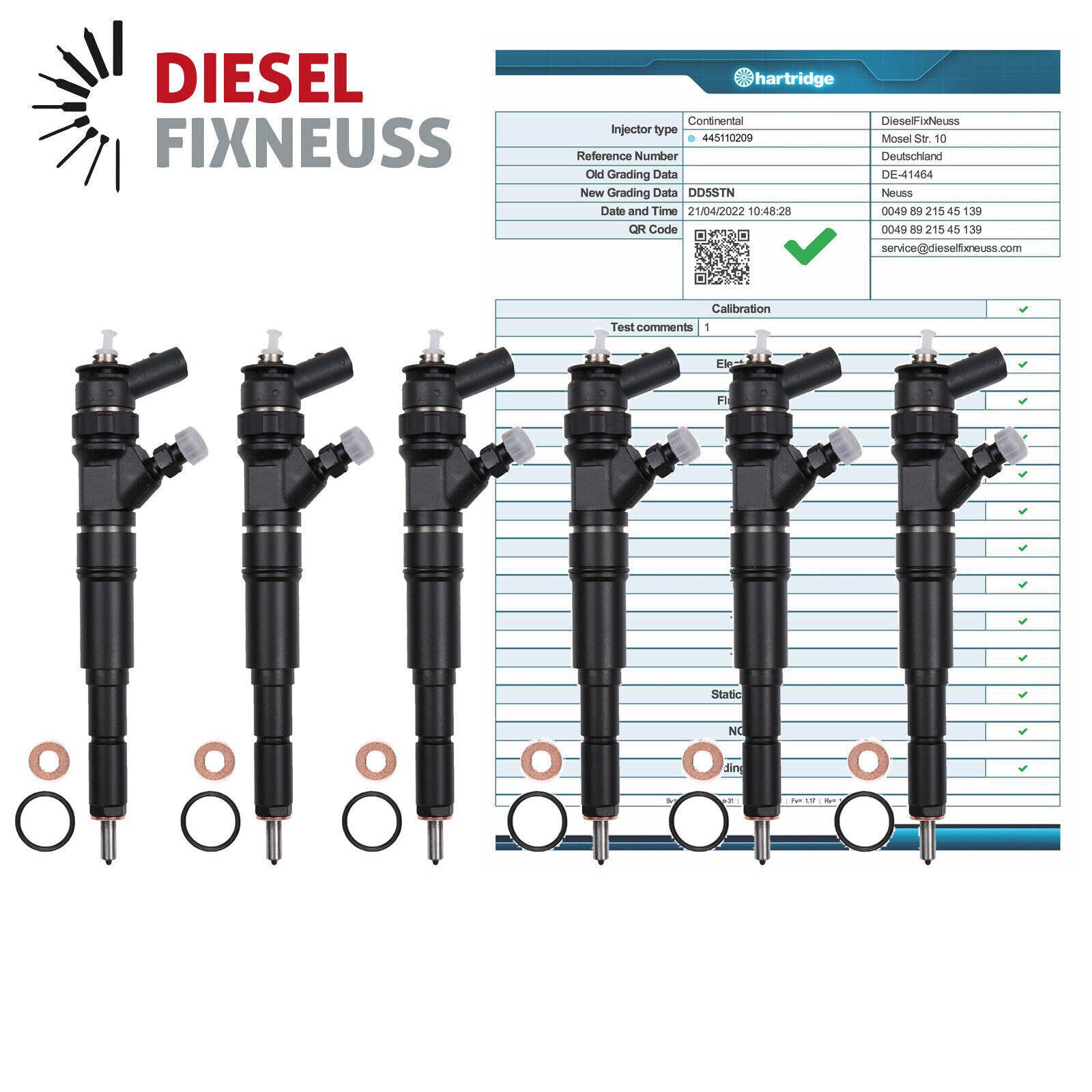 6x BMW 1er 3er 5er Diesel Einspritzdüse Injektor 7794435 Bosch 0445110209