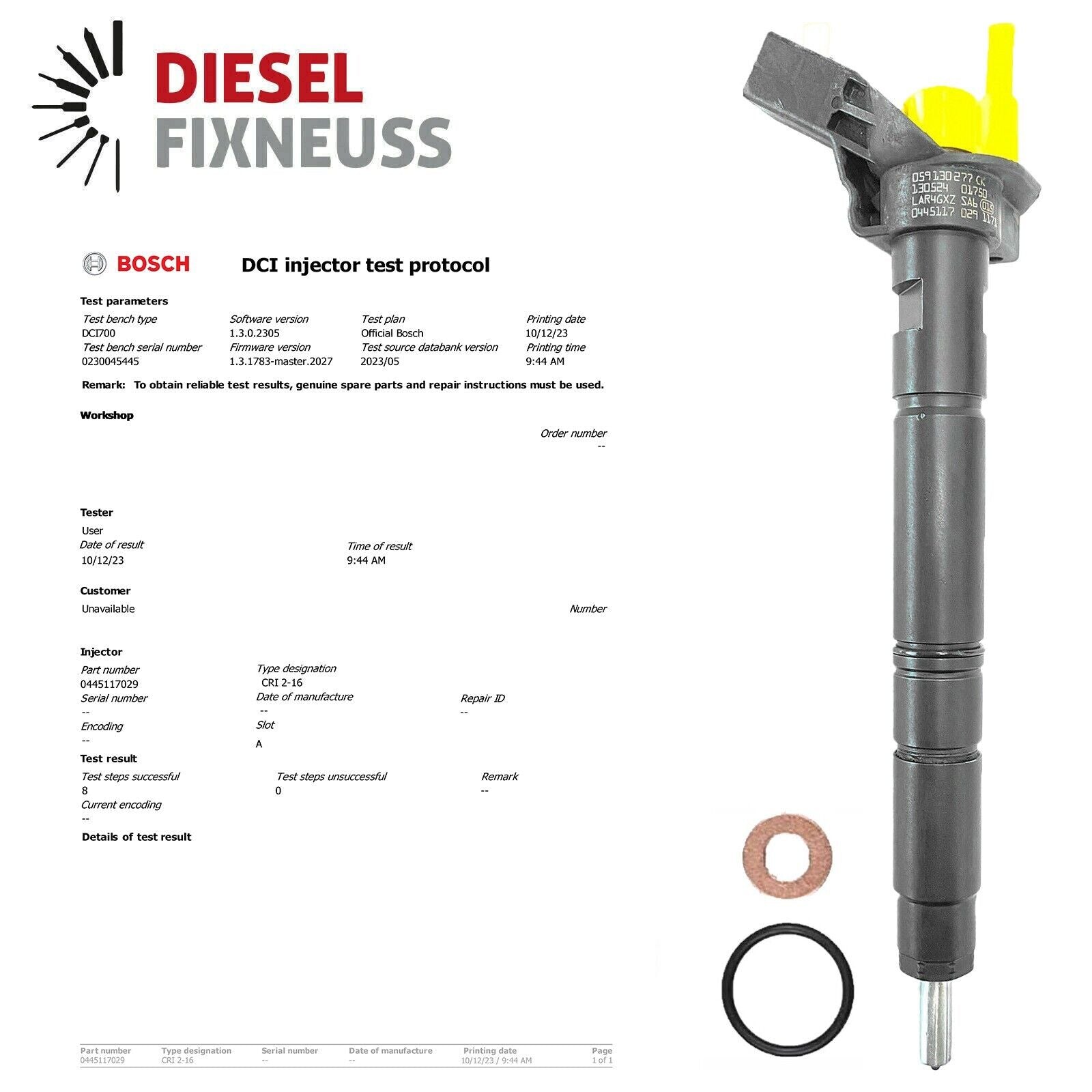 Injektor 059130277CK Einspritzdüse Audi 3,0 Bi TDI 313 PS 0445117029 0986435431