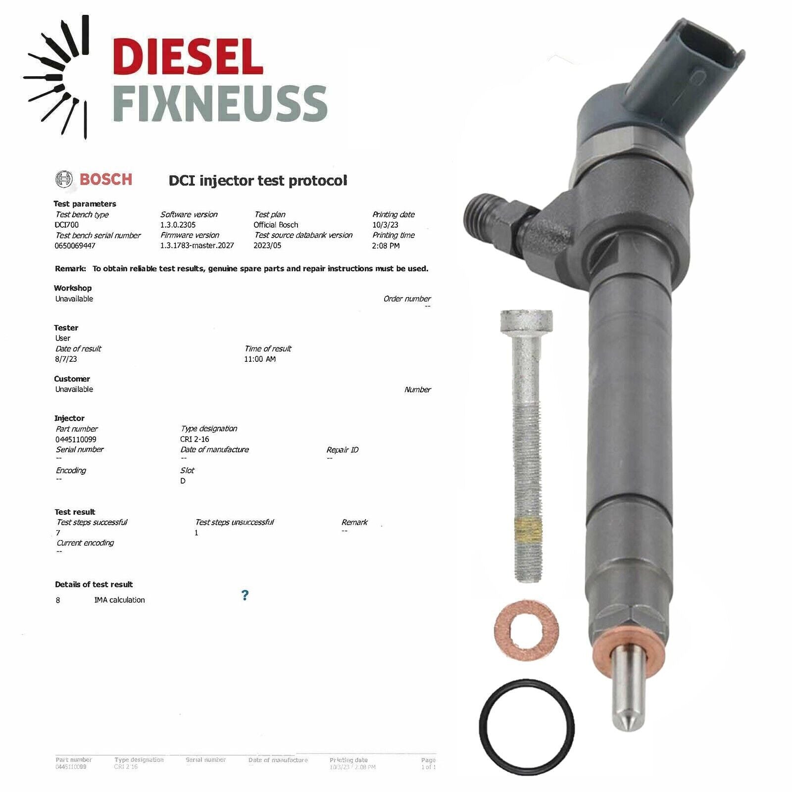 4xEinspritzdüse Injektor Injector Mercedes 0445110099 A6110701387 A6110701787