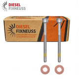 2x Zylinderschraube und 15×7.15×2.0 mm Dichtringe Einspritzdüse für Mercedes