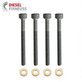 4x SCHRAUBE EINSPRITZDÜSENHALTER +15×7.15×1.5 mm DICHTRING FÜR MERCEDES