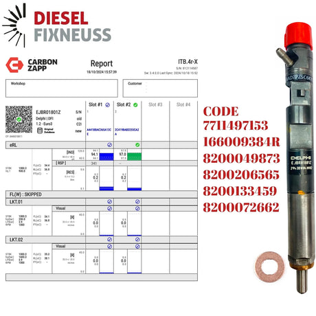 Einspritzdüse Injektor EJBR01801A EJBR01801Z Renault Clio Kangoo 1,5 dCi